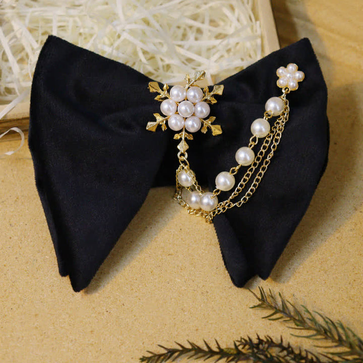 Shining Rhinestone Black Velvet Bow Ties Bundle Set - image 2