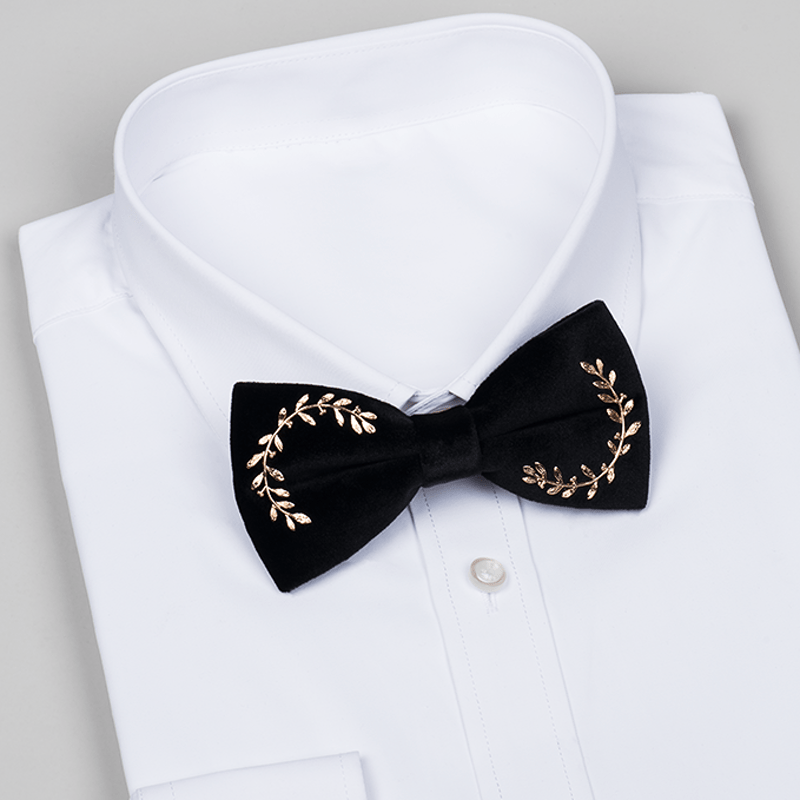 Shining Rhinestone Black Velvet Bow Ties Bundle Set - image 6