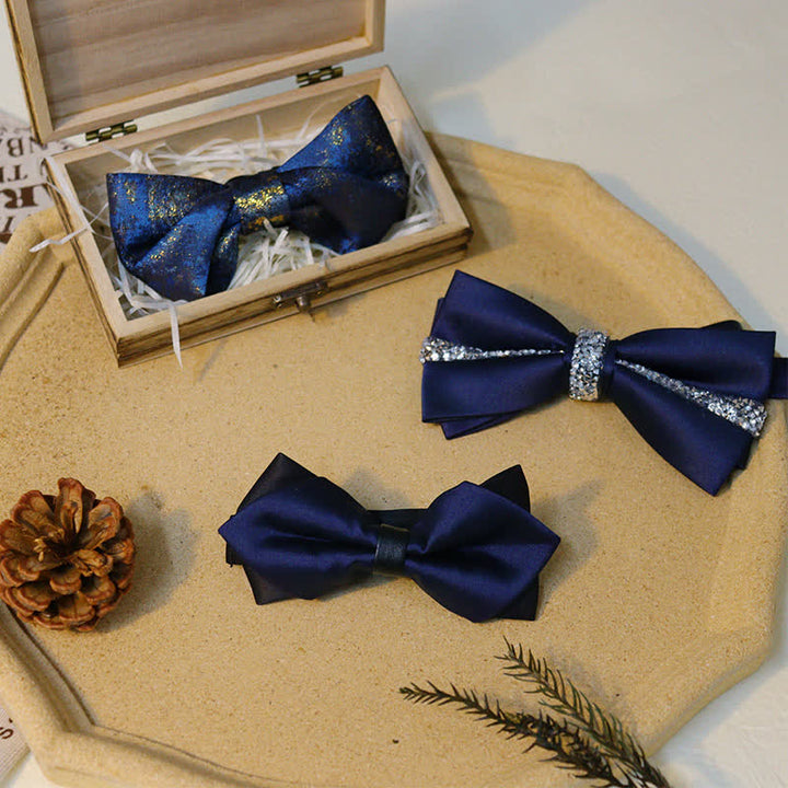 Gentlemanlike Royal Rhinestone Navy Bow Ties Bundle Set - Bundle Set - image 0