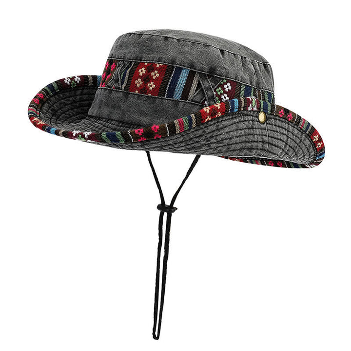 Unisex Boho Geometric Floral Bucket Hat - image 0