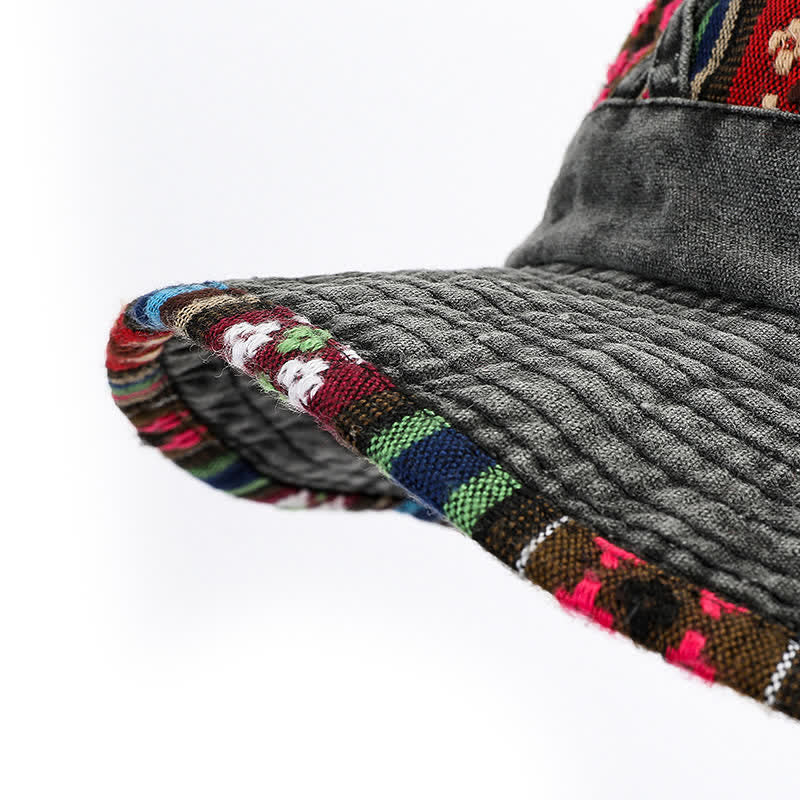 Unisex Boho Geometric Floral Bucket Hat - image 2