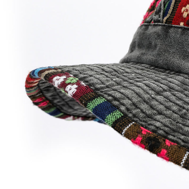 Unisex Boho Geometric Floral Bucket Hat - image 2