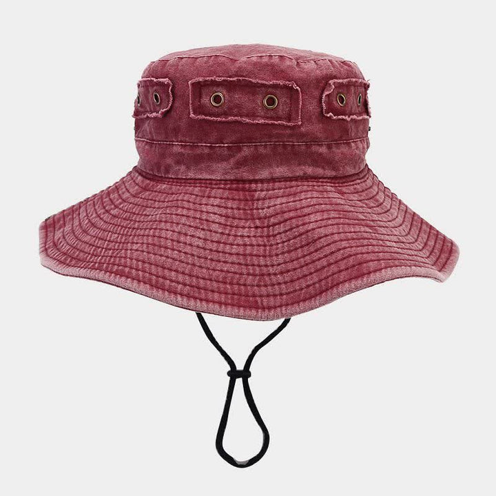 Unisex Denim Patch Sun Protection Bucket Hat - image 10
