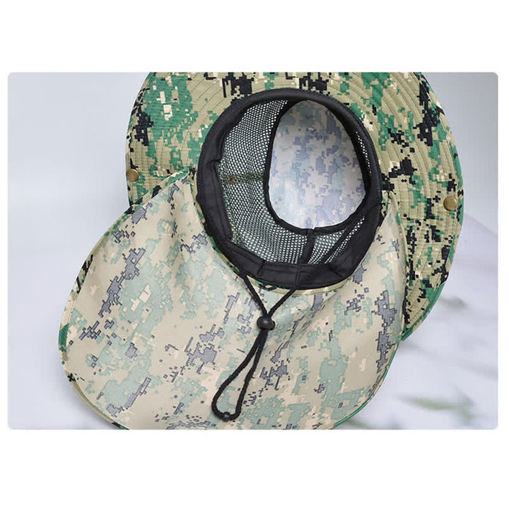 Men's Camouflage Sun Mesh Design Bucket Hat - image 3