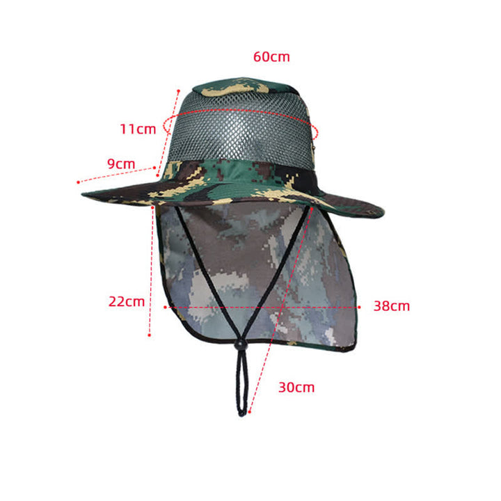 Men's Camouflage Sun Mesh Design Bucket Hat - image 4