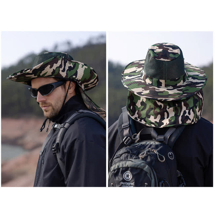 Men's Camouflage Sun Mesh Design Bucket Hat - image 15