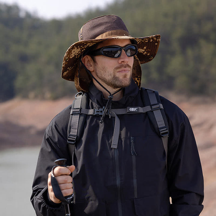 Men's Camouflage Sun Mesh Design Bucket Hat - image 6