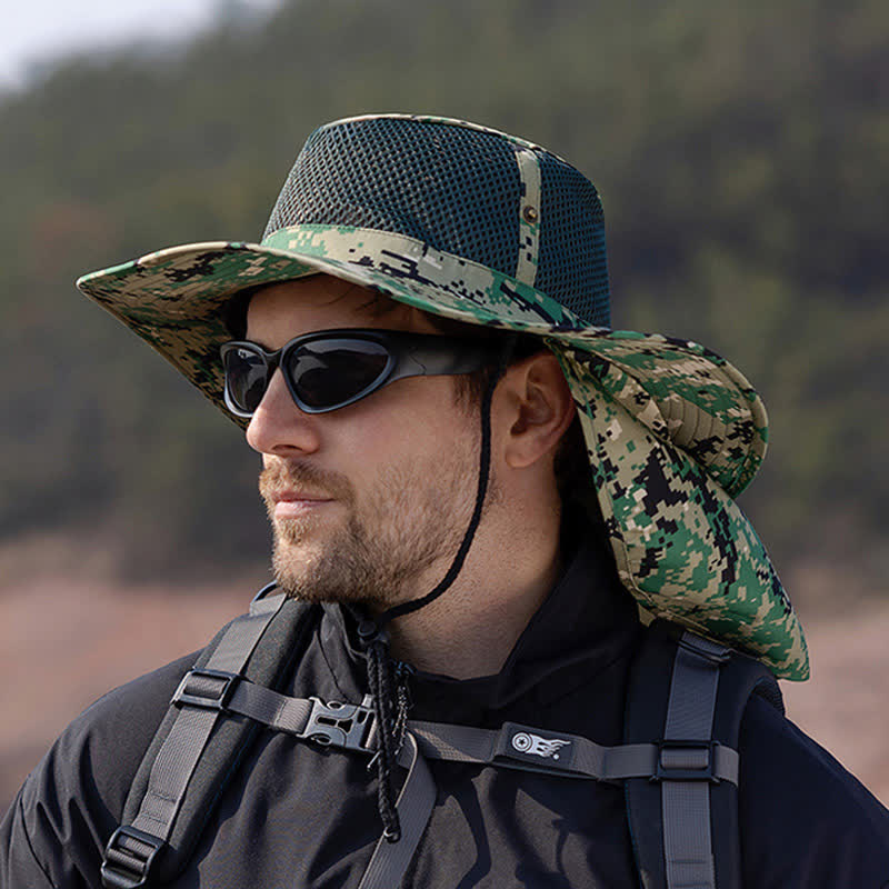 Men's Camouflage Sun Mesh Design Bucket Hat - image 0