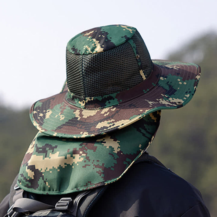 Men's Camouflage Sun Mesh Design Bucket Hat - image 8
