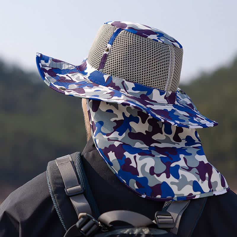Men's Camouflage Sun Mesh Design Bucket Hat - image 18