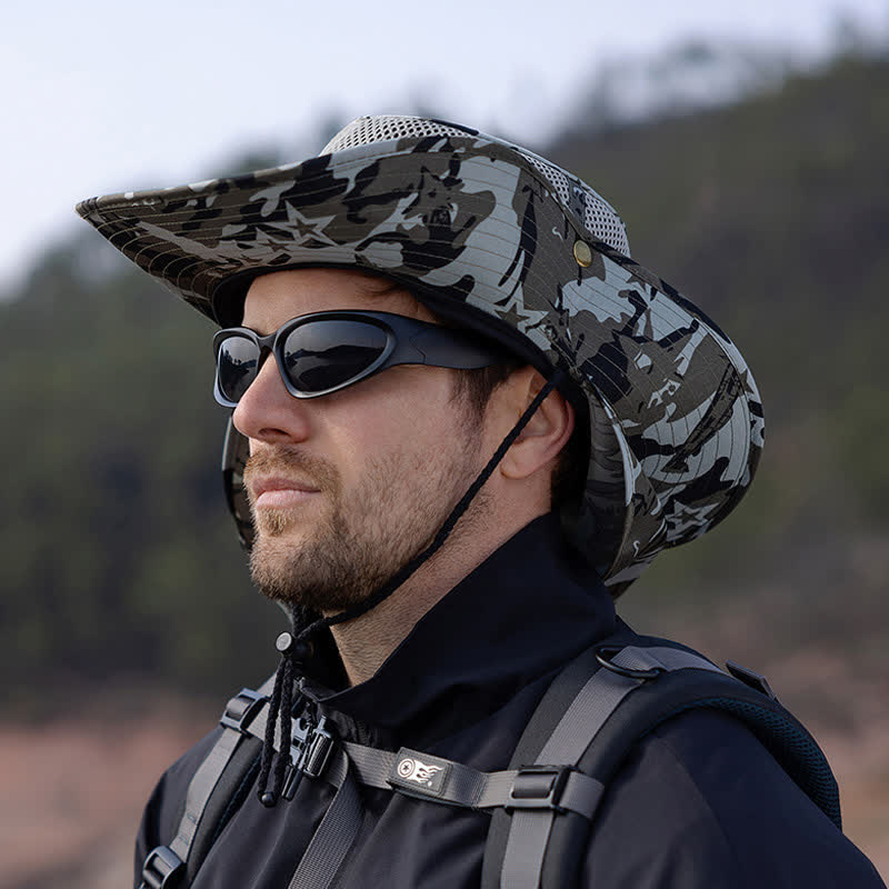 Men's Camouflage Sun Mesh Design Bucket Hat - image 12