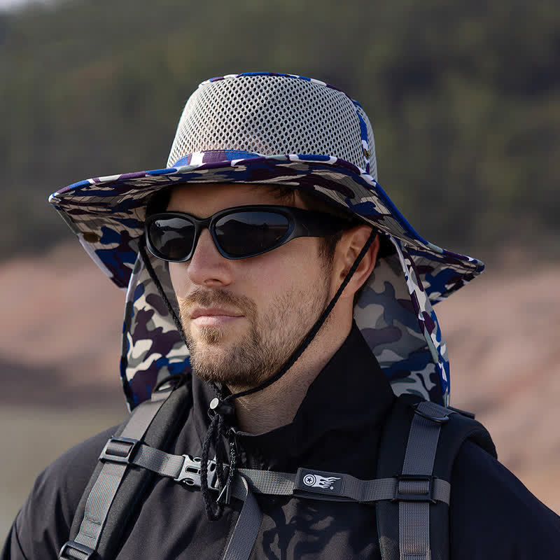 Men's Camouflage Sun Mesh Design Bucket Hat - image 17