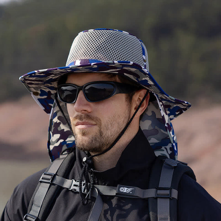 Men's Camouflage Sun Mesh Design Bucket Hat - image 17