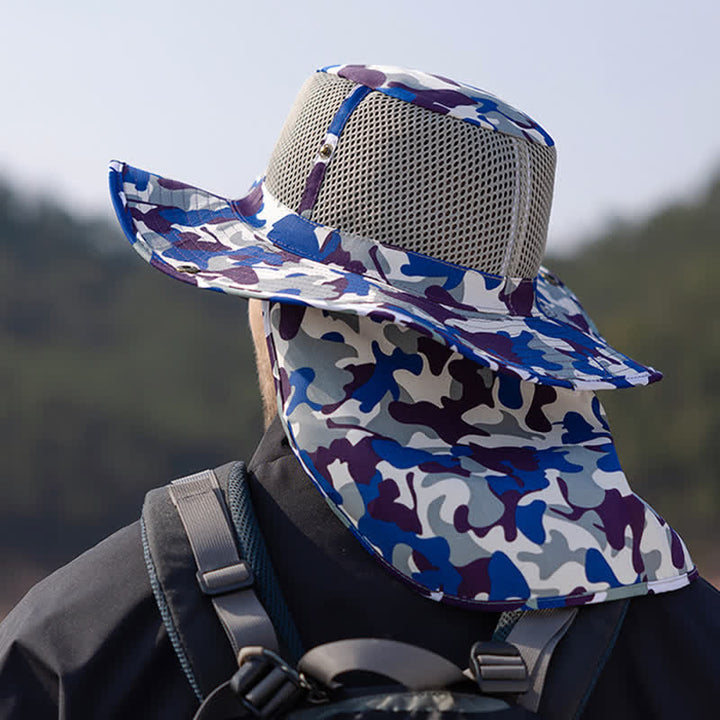 Men's Camouflage Sun Mesh Design Bucket Hat - image 18