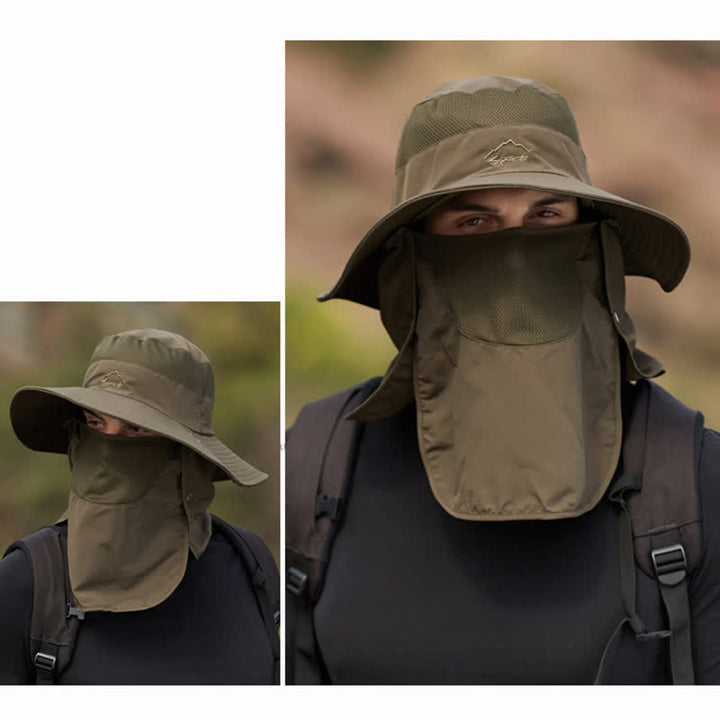 Men's Detachable Face Mask Hiking Bucket Hat - image 21
