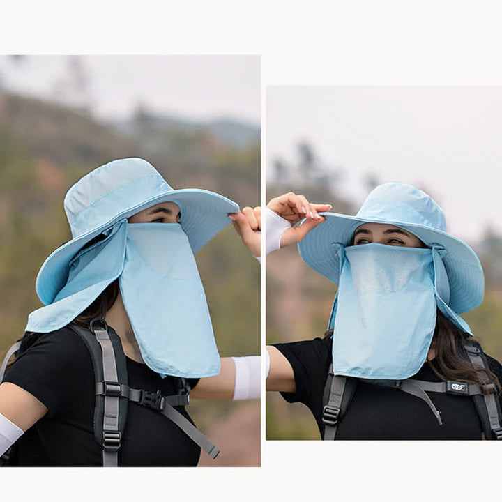 Men's Detachable Face Mask Hiking Bucket Hat - image 3