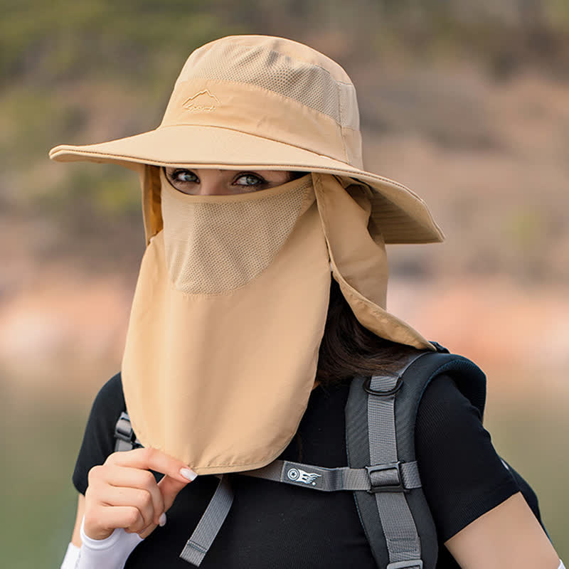Men's Detachable Face Mask Hiking Bucket Hat - image 11