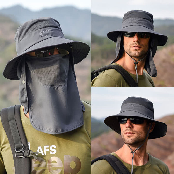 Men's Detachable Face Mask Hiking Bucket Hat - image 19
