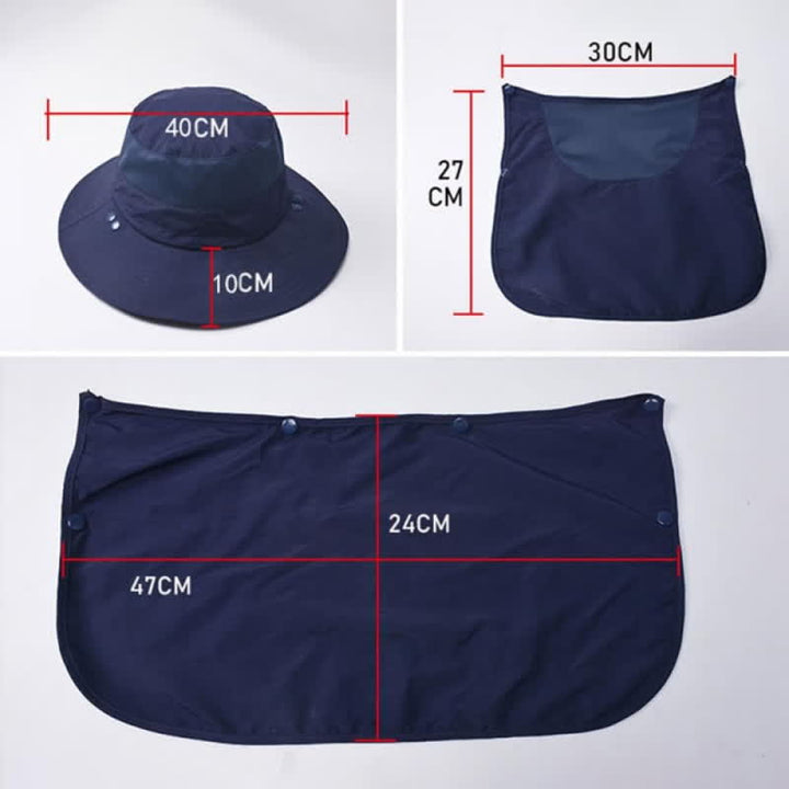 Men's Detachable Face Mask Hiking Bucket Hat - image 4