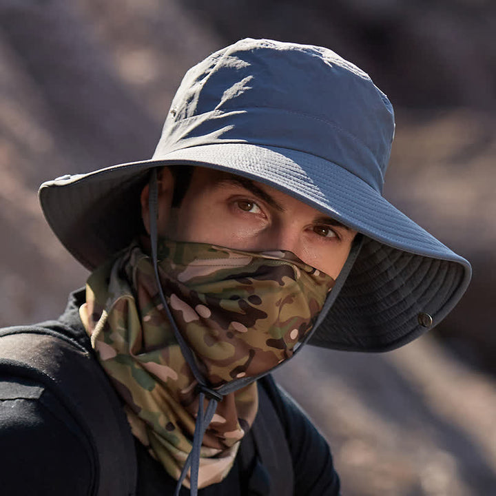 Men's Sunshade Big Brim Mountaineering Bucket Hat - image 7