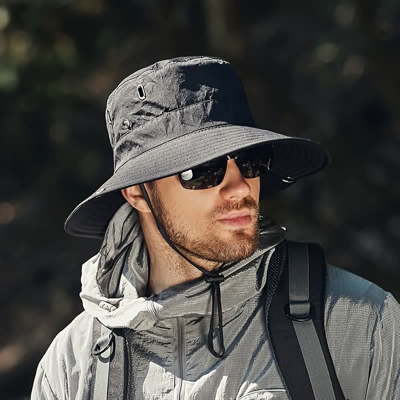 Men's Sunshade Big Brim Mountaineering Bucket Hat - image 3
