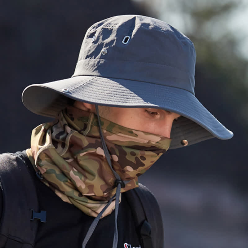 Men's Sunshade Big Brim Mountaineering Bucket Hat - image 8
