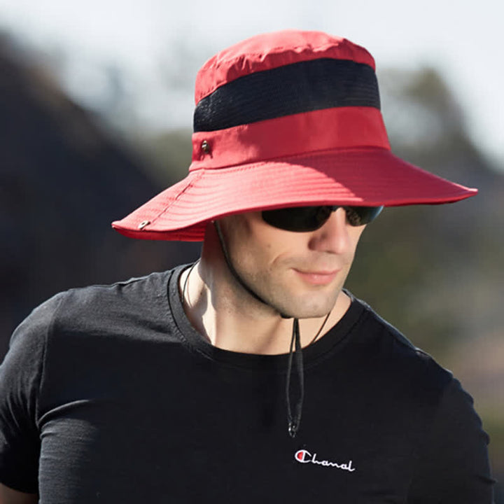 Men's Summer Sun Block Beach Travel Bucket Hat - image 11