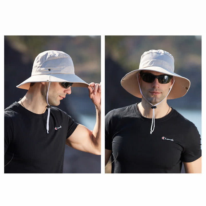 Men's Summer Sun Block Beach Travel Bucket Hat - image 6
