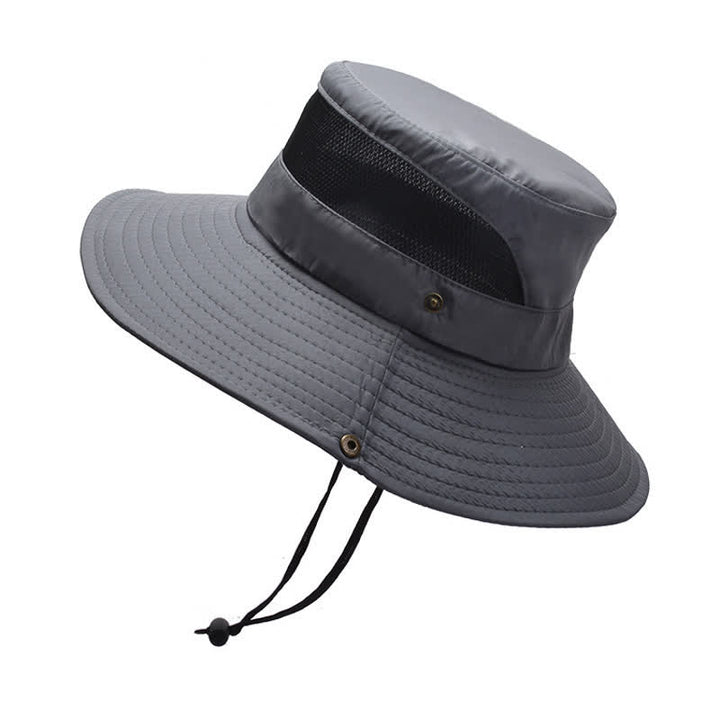 Men's Summer Sun Block Beach Travel Bucket Hat - Dark Gray - M (22"-22 7/8") - image 13