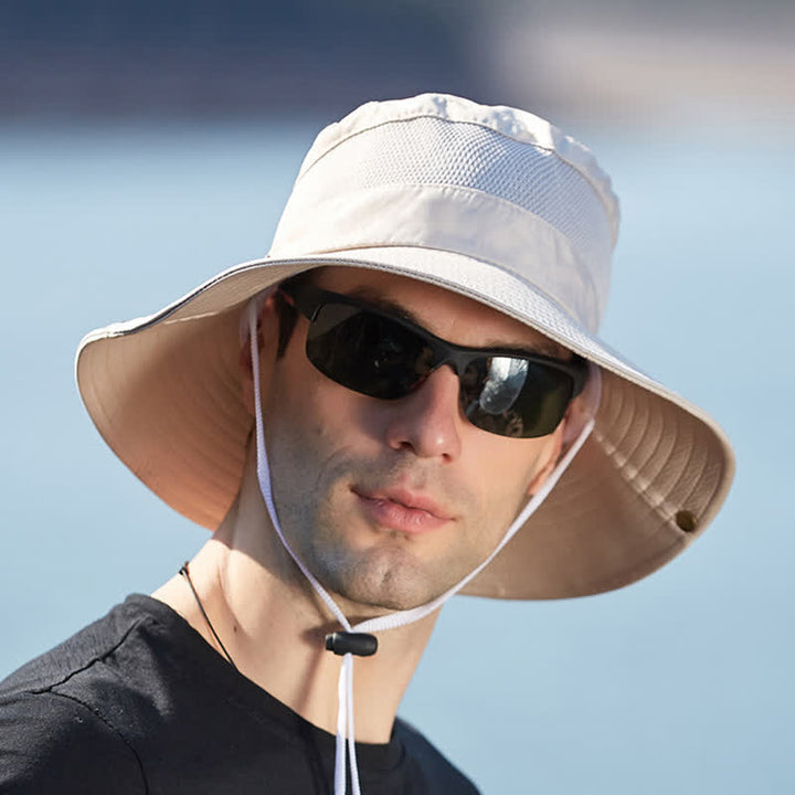 Men's Summer Sun Block Beach Travel Bucket Hat - image 5