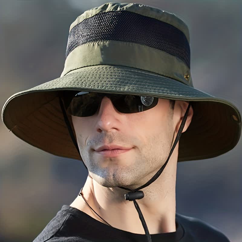 Men's Summer Sun Block Beach Travel Bucket Hat - image 8