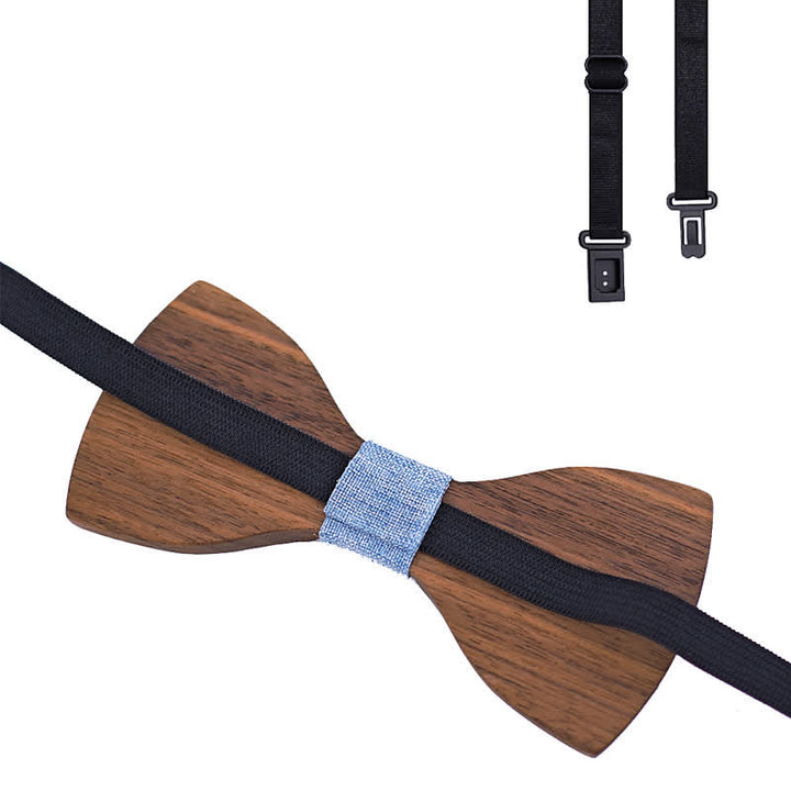 3Pcs Men's Decorative Natural Wooden Bow Tie Set - image 5