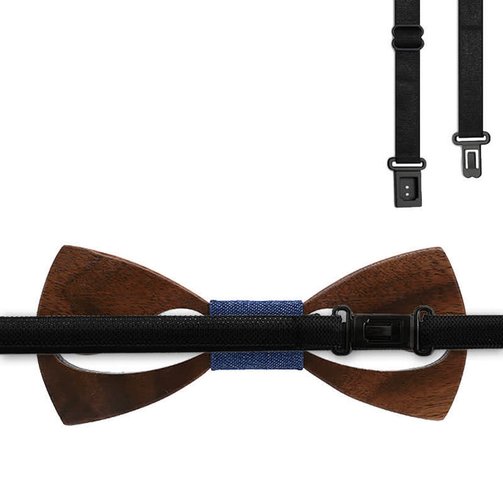 3Pcs Men's Funny Hollow Moustach Wooden Bow Tie Set - image 7