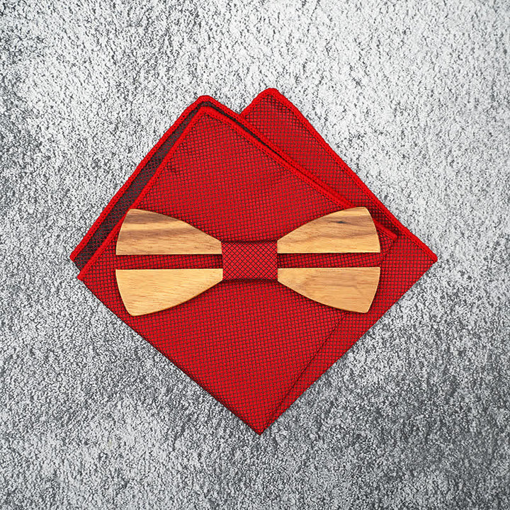 3Pcs Men's Funny Hollow Moustach Wooden Bow Tie Set - image 6