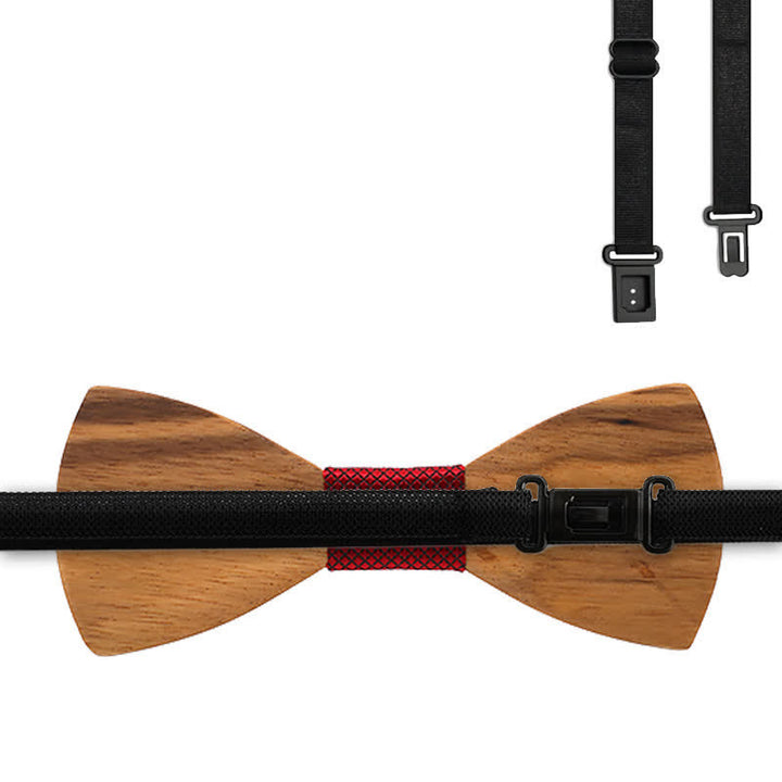 3Pcs Men's Funny Hollow Moustach Wooden Bow Tie Set - image 8