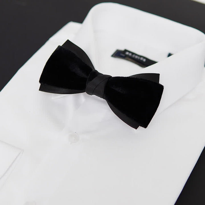 Men's Two-Tone Velvet Double Layer Bow Tie - image 6
