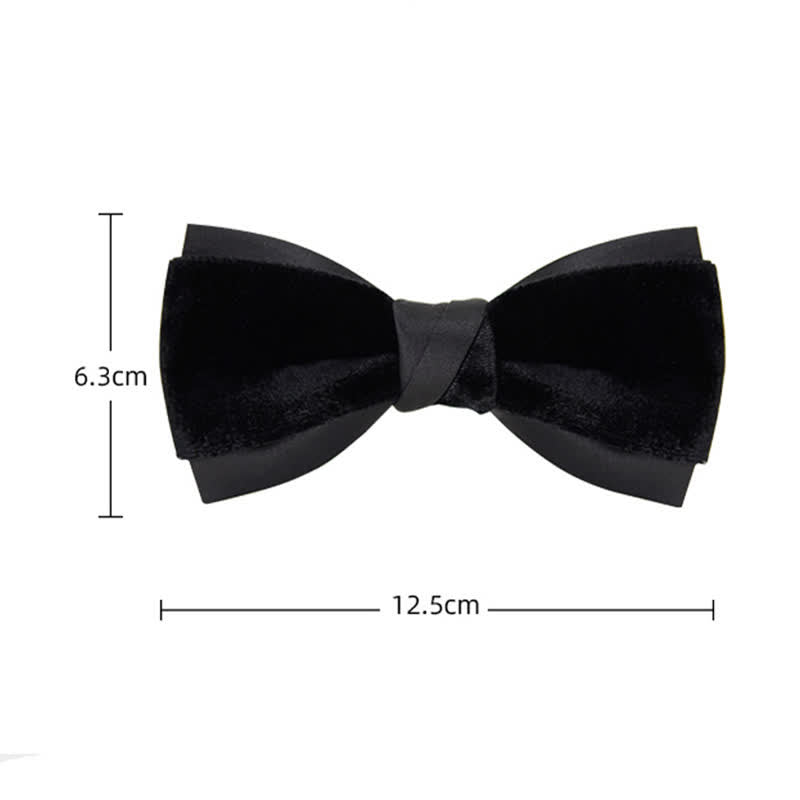 Men's Two-Tone Velvet Double Layer Bow Tie - image 4