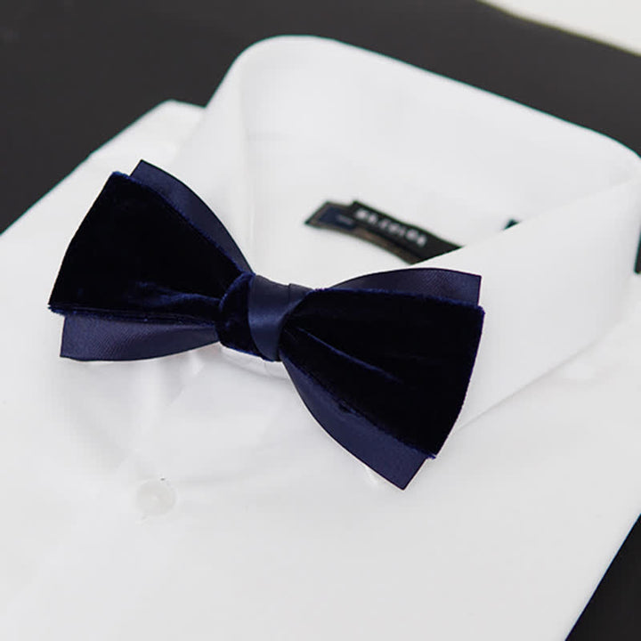 Men's Two-Tone Velvet Double Layer Bow Tie - image 9