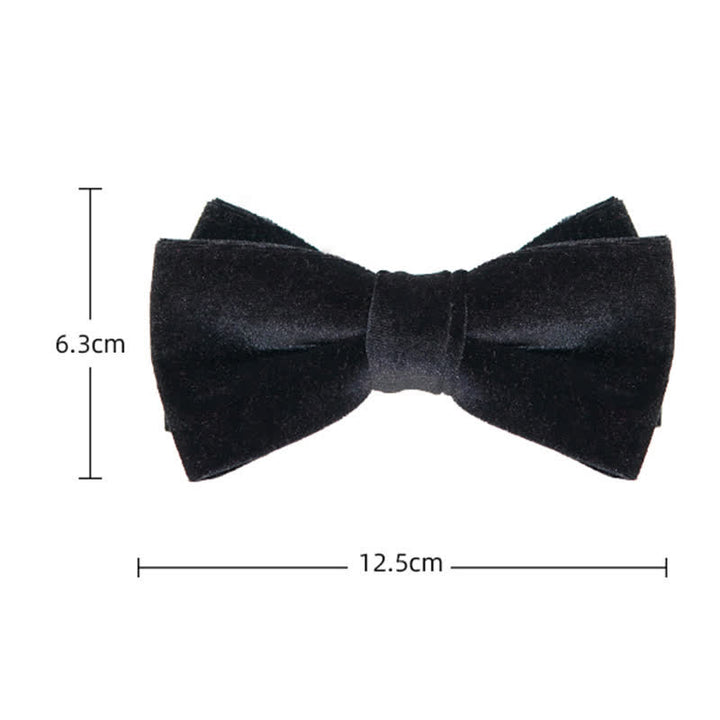 Men's Luxurious Double Layers Velvet Bow Tie - image 3
