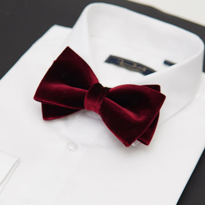 Men's Luxurious Double Layers Velvet Bow Tie - image 5