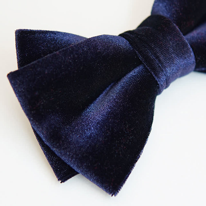 Men's Luxurious Double Layers Velvet Bow Tie - image 8