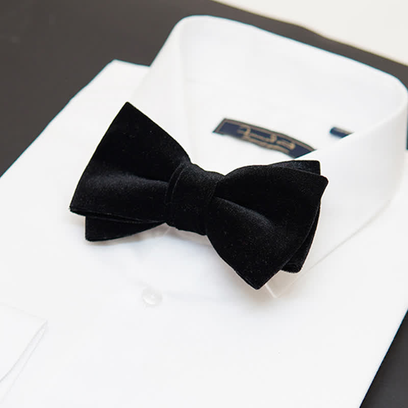 Men's Luxurious Double Layers Velvet Bow Tie - image 1