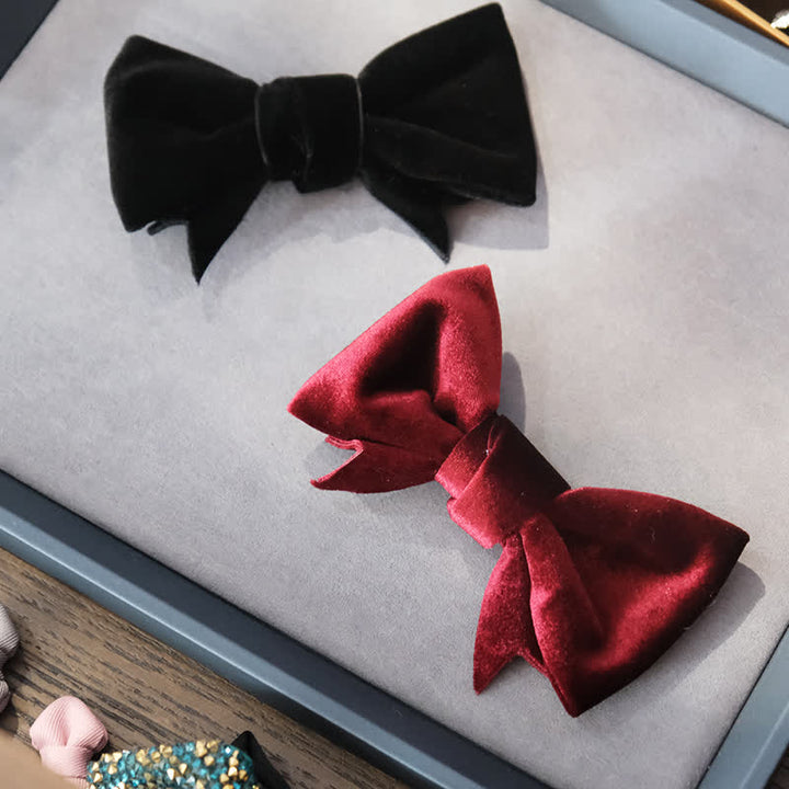 Men's Unique Bow Knot Shape Velvet Bow Tie - image 0