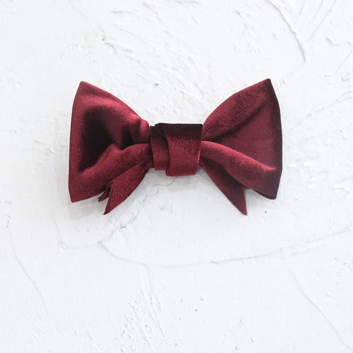 Men's Unique Bow Knot Shape Velvet Bow Tie - image 4