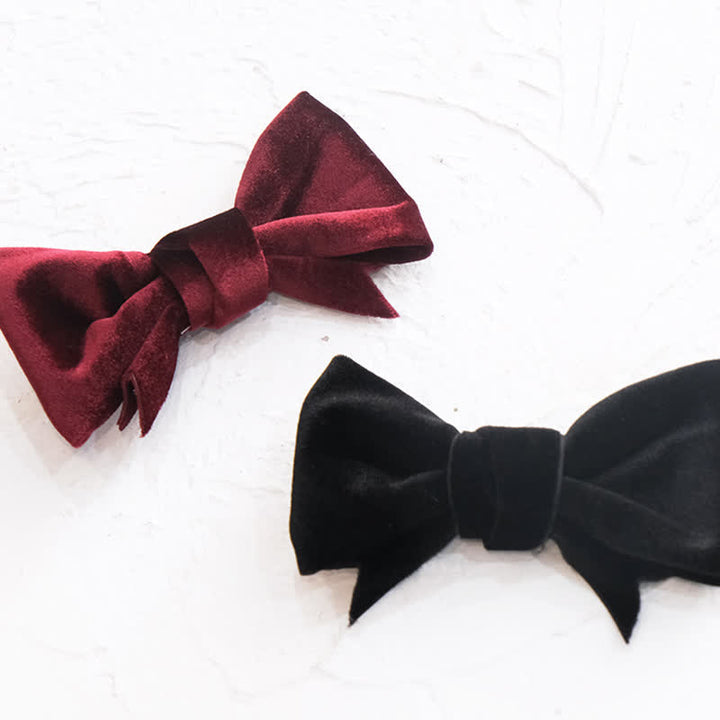 Men's Unique Bow Knot Shape Velvet Bow Tie - image 3