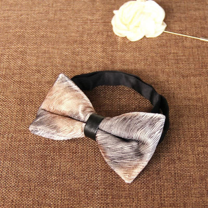 Men's Chic Luxury Velvet Banquet Suit Bow Tie - Beige - image 13