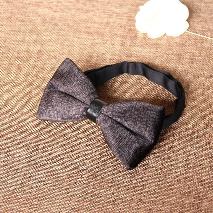 Men's Chic Luxury Velvet Banquet Suit Bow Tie - Dark Gray - image 9