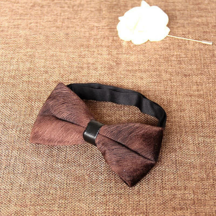 Men's Chic Luxury Velvet Banquet Suit Bow Tie - Sienna - image 22