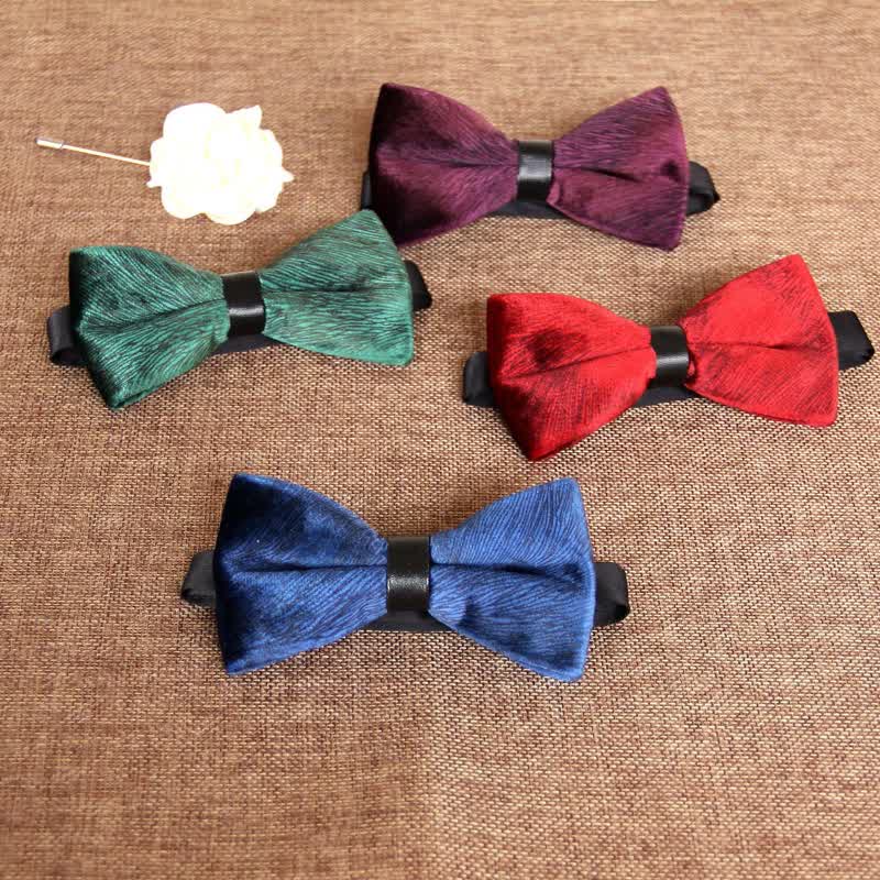 Men's Chic Luxury Velvet Banquet Suit Bow Tie - image 1