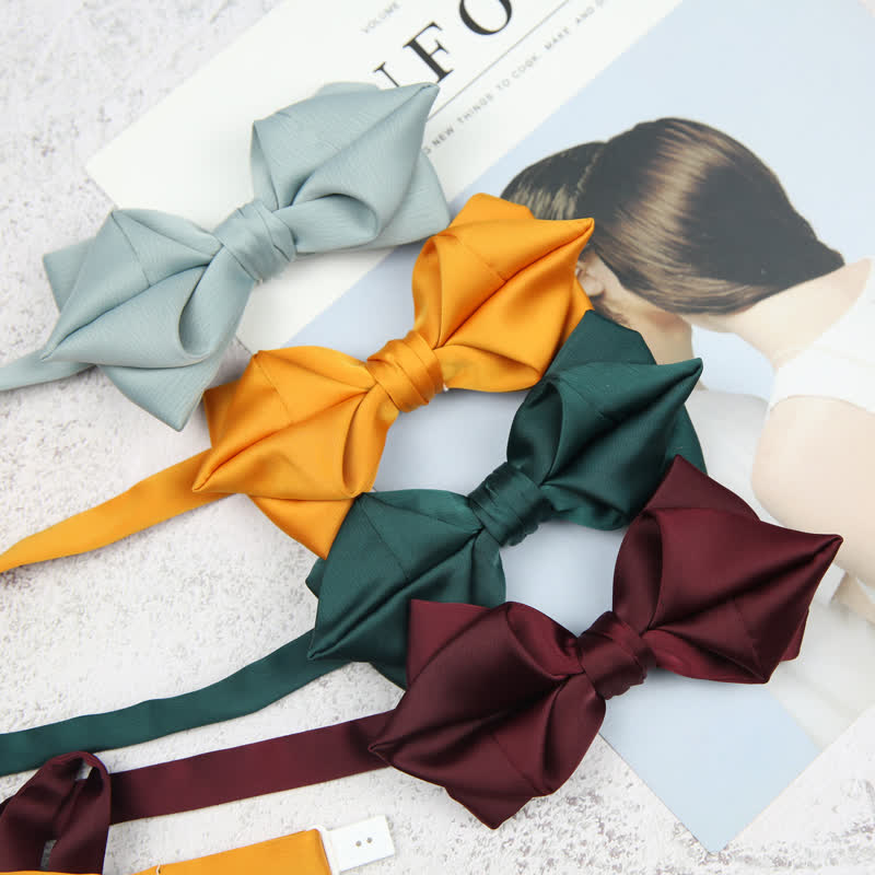 Men's Leisure Style Unique Pointed Shape Bow Tie - image 1
